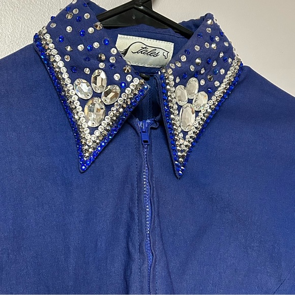 CUSTOM ROYAL BLUE SHOW SHIRT - Picture 3 of 3